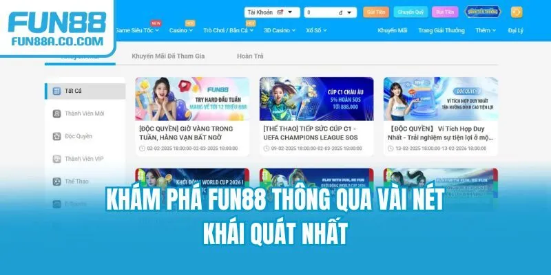 Khám phá Fun88 thông qua vài nét khái quát nhất